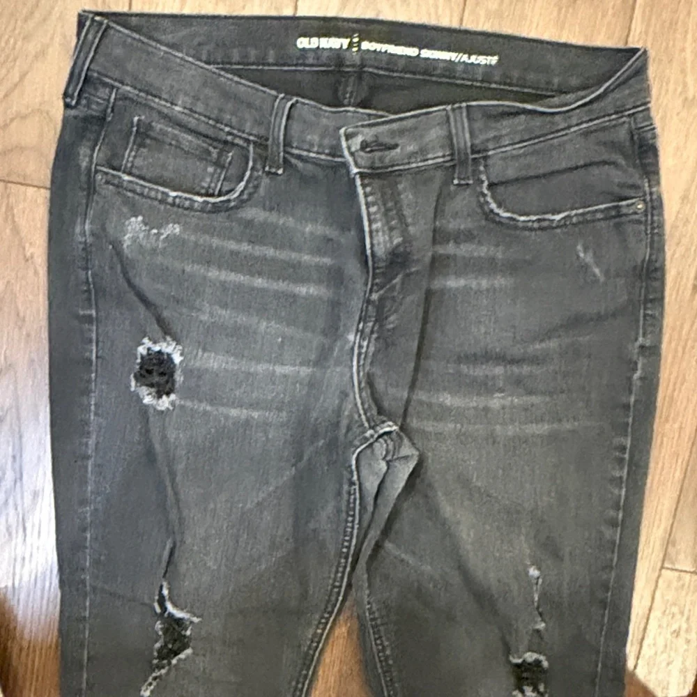 Old Navy Boyfriend Skinny Distressed Black Women's Jeans Size 10 C8-010